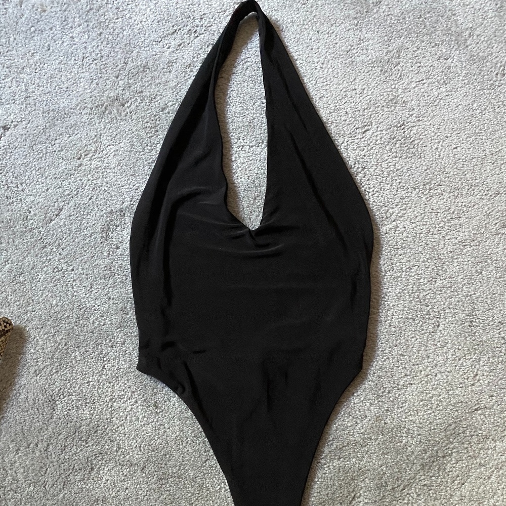 Frankie Phoenix Halter Black Bodysuit